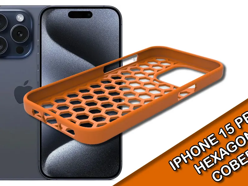 Iphone 15 PRO - Coque design hexagonal