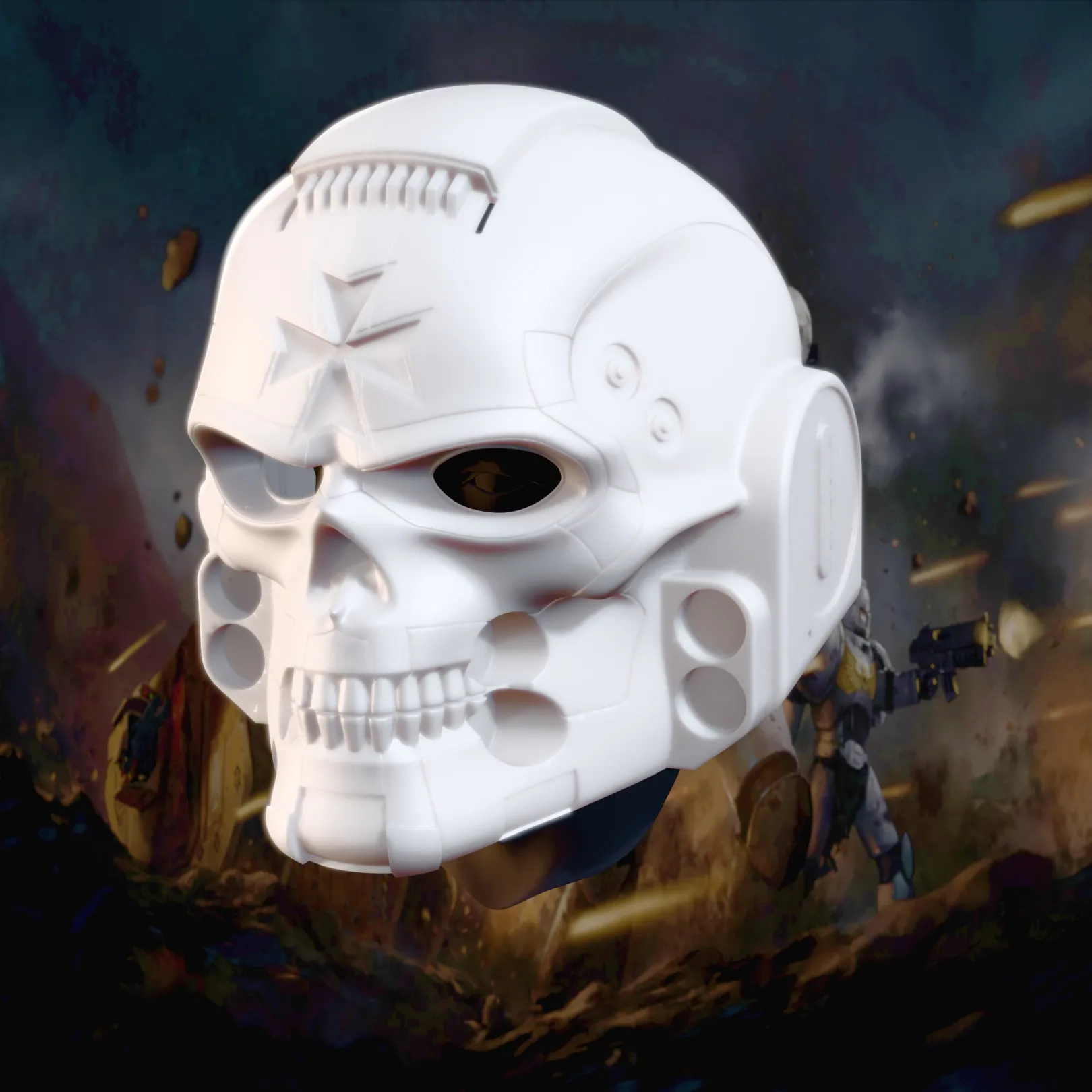 Space Marine Helmet, Multi-Parts