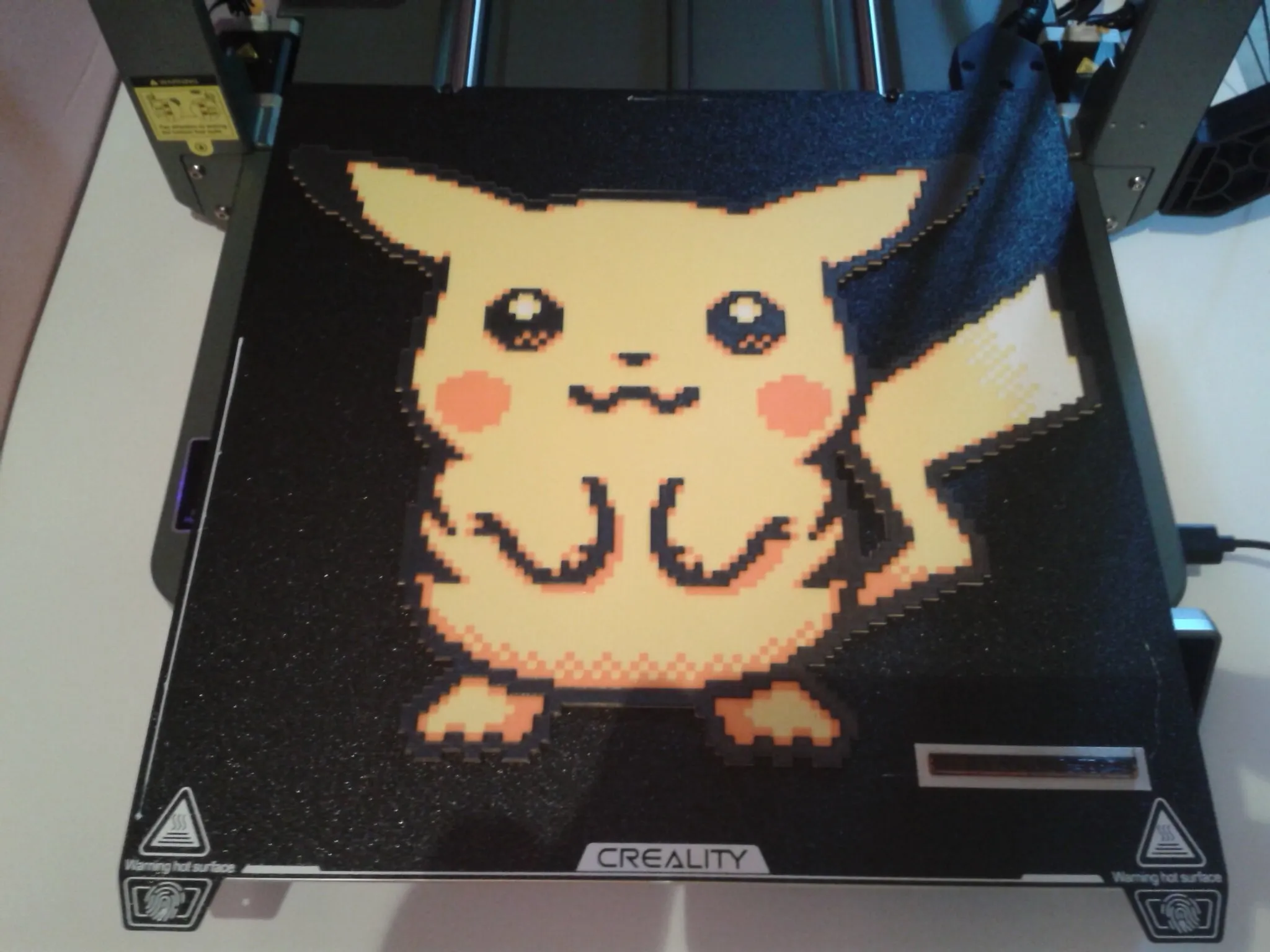 Pikachu, Pixel Art, 3 filament changes