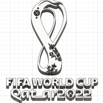 Logo World Cup Qatar 2022 3d model