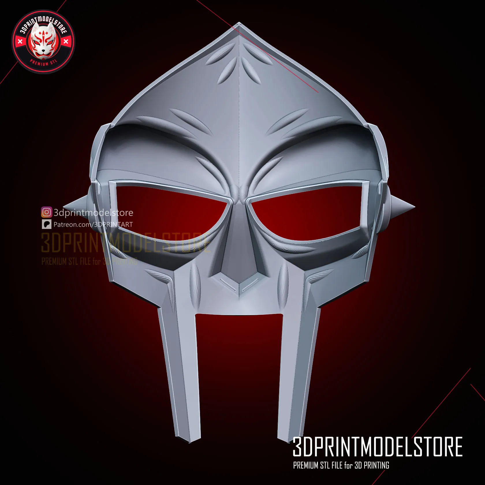 MF Doom Mask - Premium STL for Cosplay