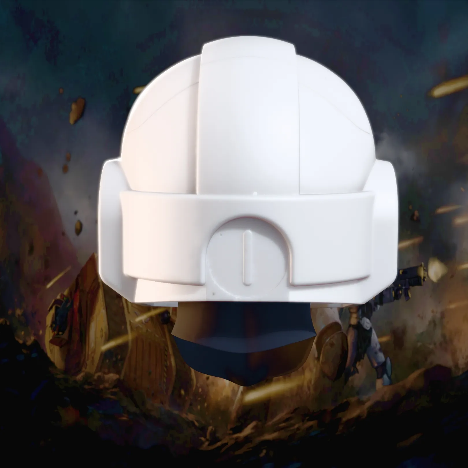Space Marine Helmet, Multi-Parts
