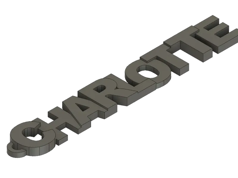 Charlotte keychain