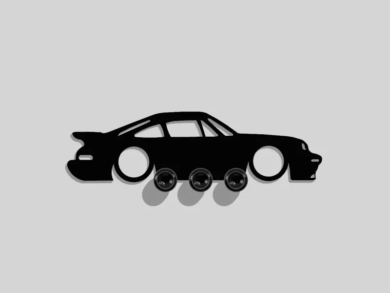 Porsche sleutelrek sleutelhanger