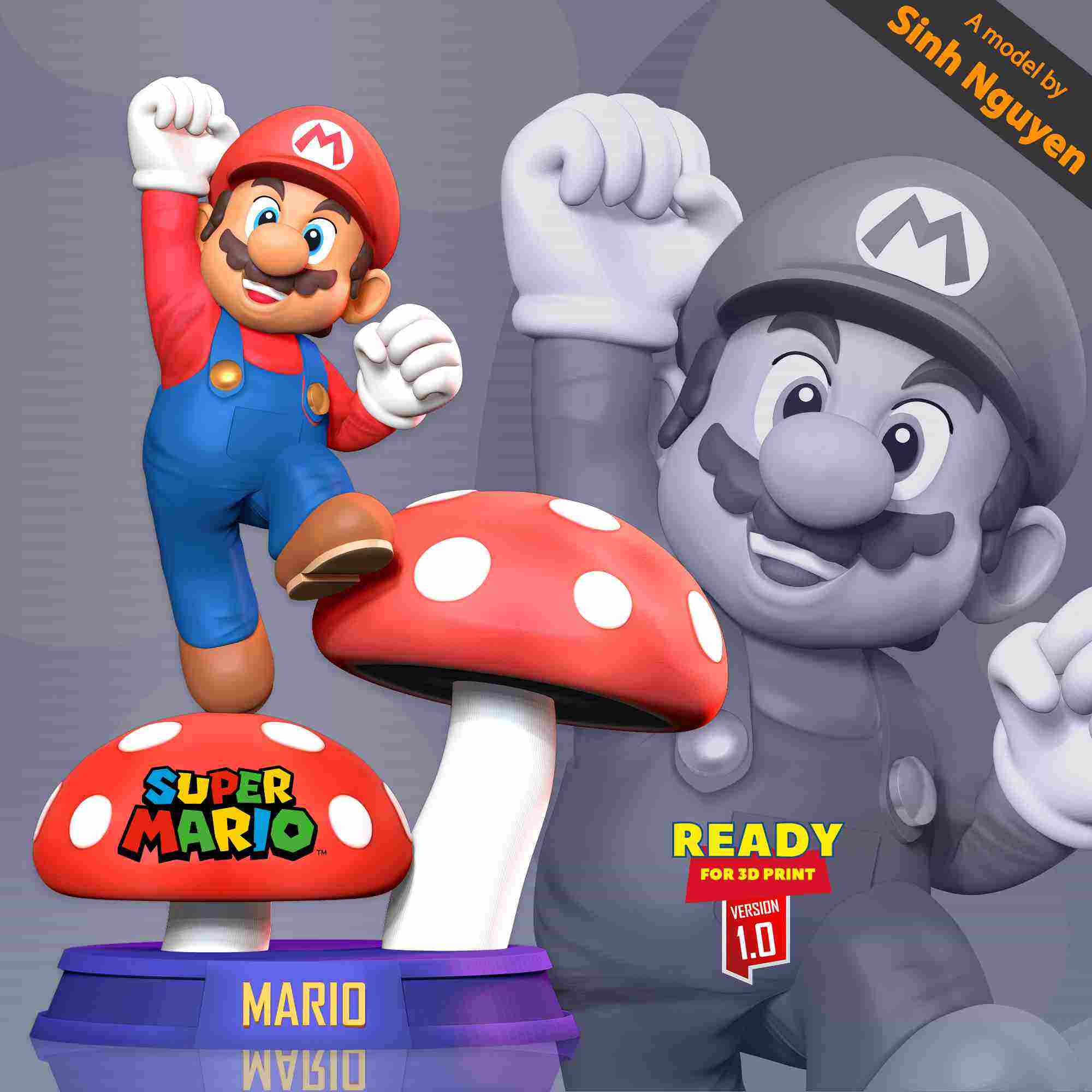 Super Mario free 3d model - download obj file