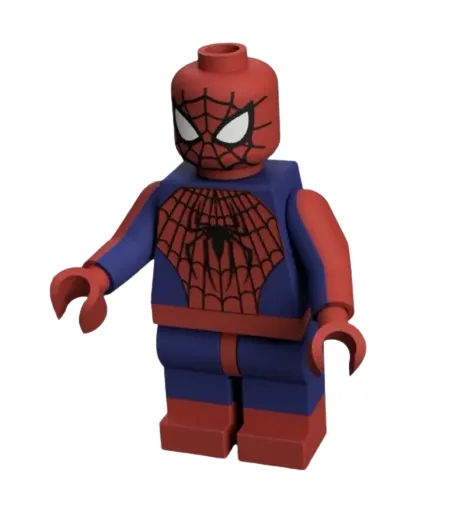 Spider-Man LEGO Minifigure 3D Model STL File