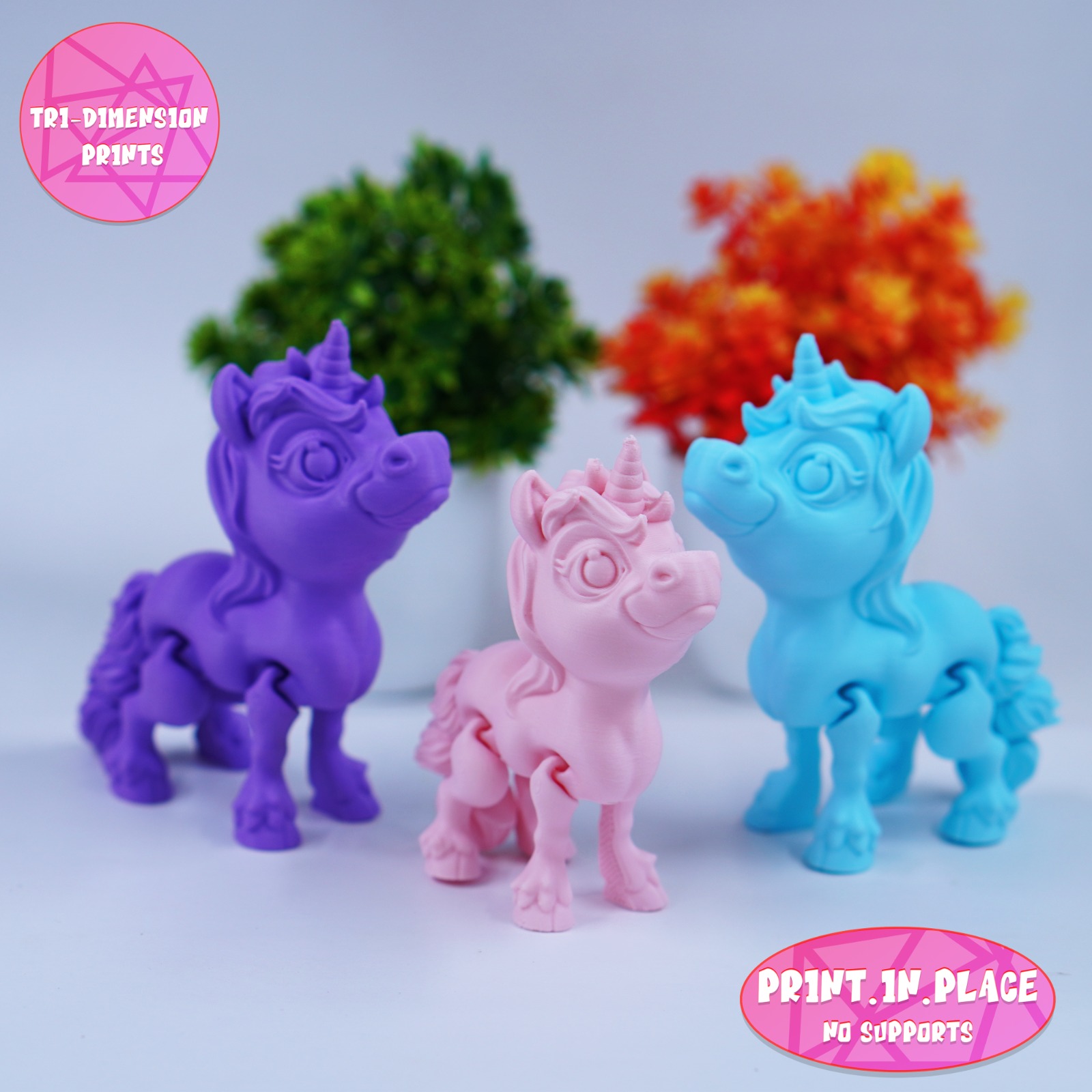 PRINT IN PLACE CUTE FLEXI PONY UNICORN | 3D модели скачать | Creality Cloud