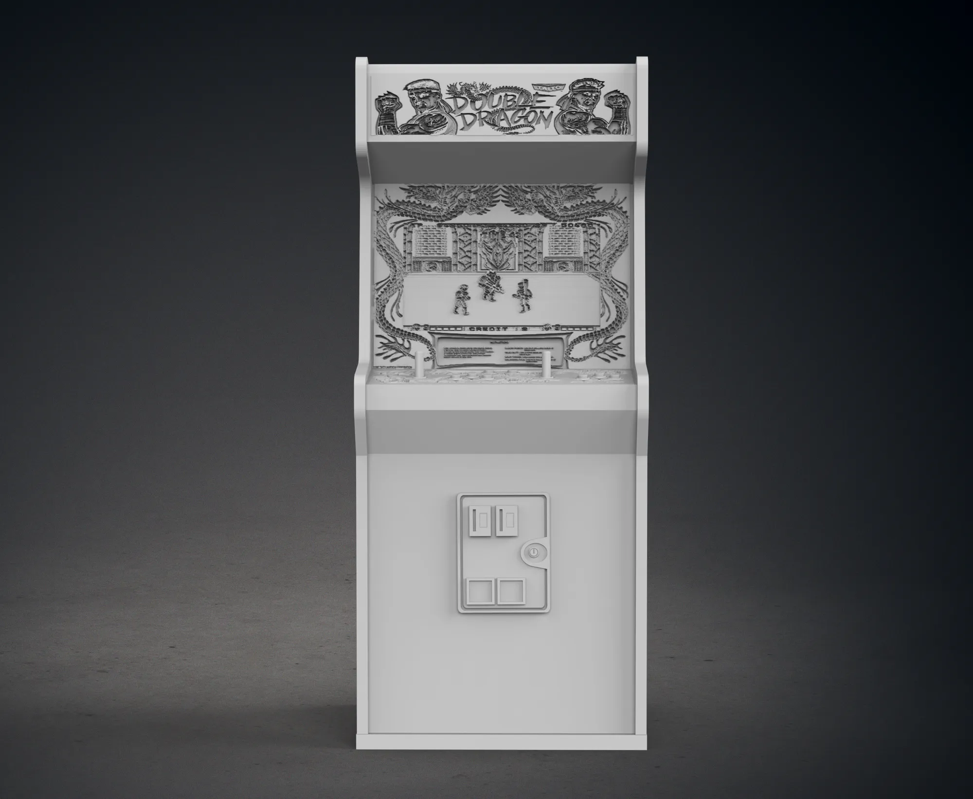 Double Dragon Arcade Cabinet with Lithophane