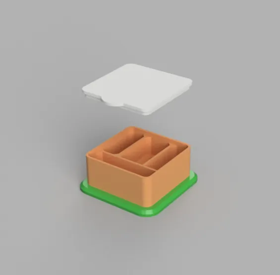 stackable box 80x80x30 mm