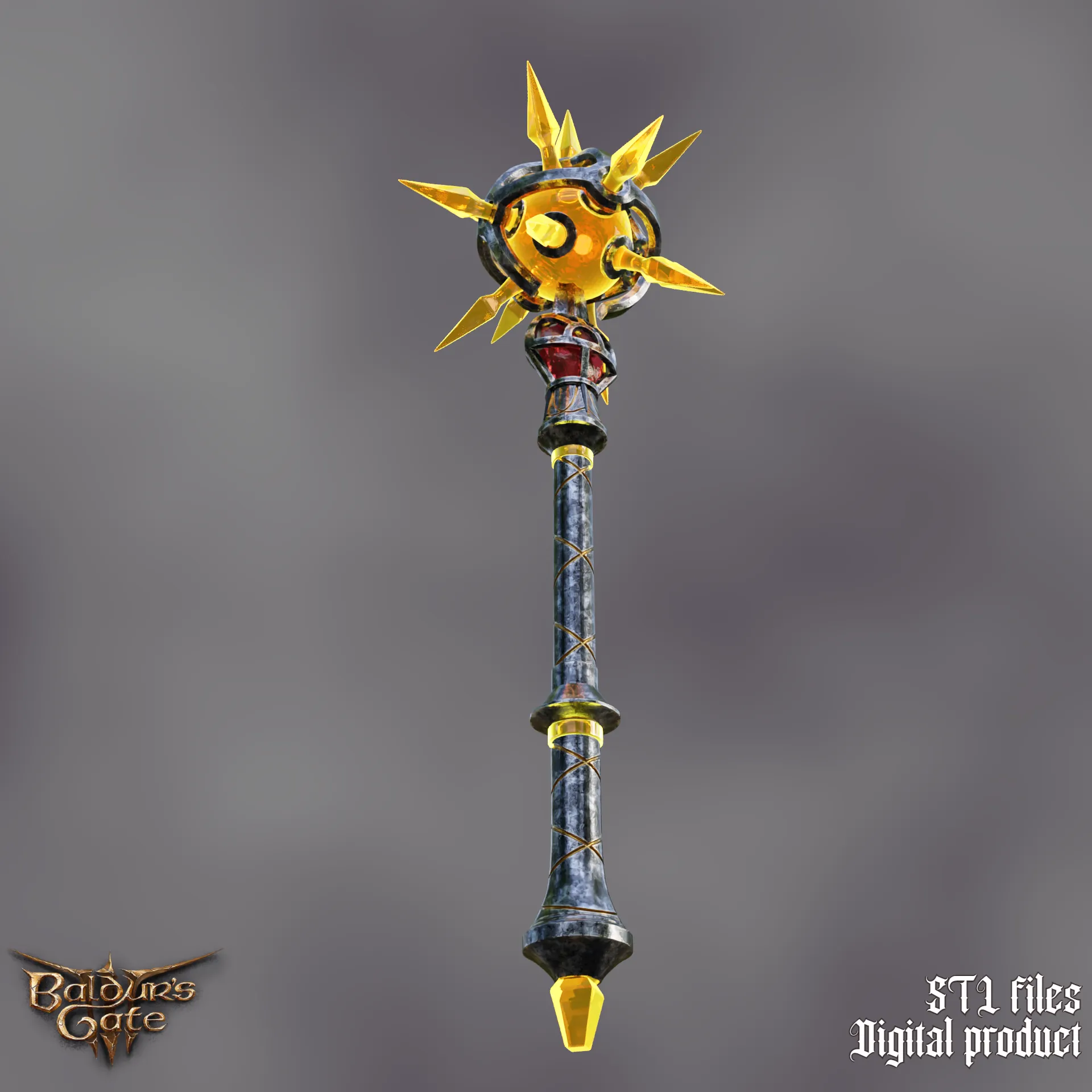 Fantasy Blood Of Lathander Mace Baldurs Gate 3