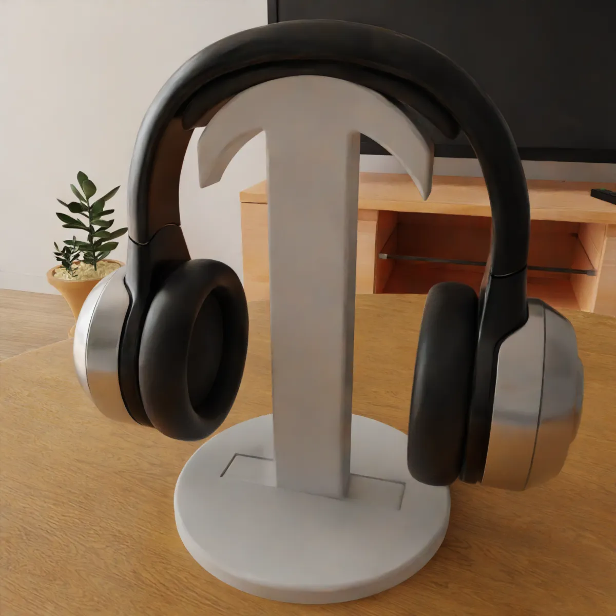 headphone holder stand letter i