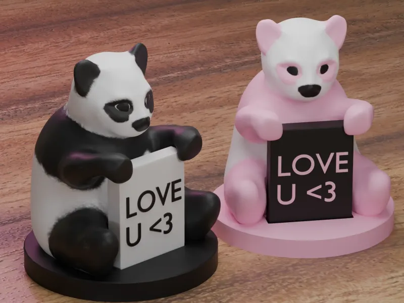 LOVE U <3 Panda Design