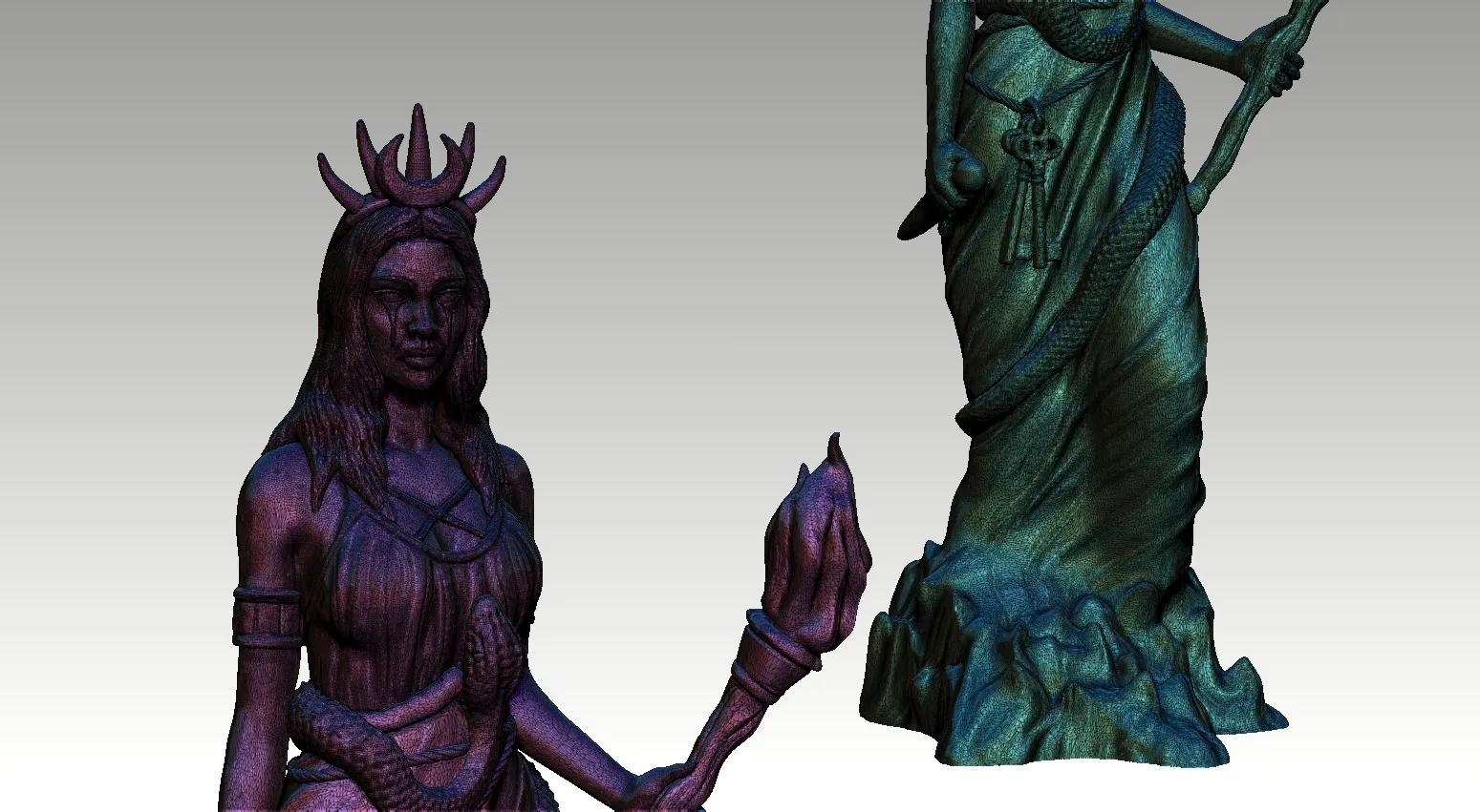 Hecate goddess statue 3D printable model