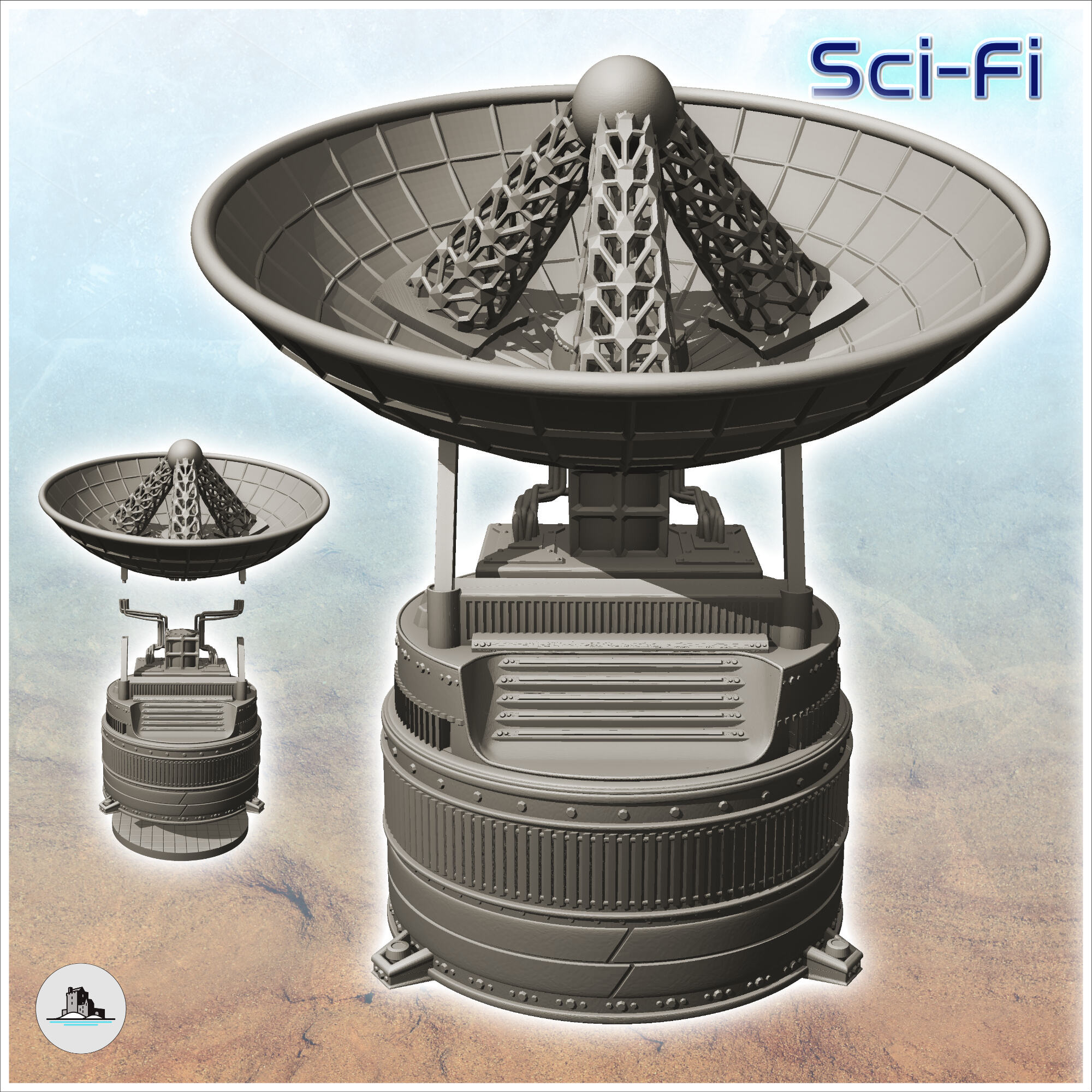 Circular antenna - Terrain Scifi Science fiction SF