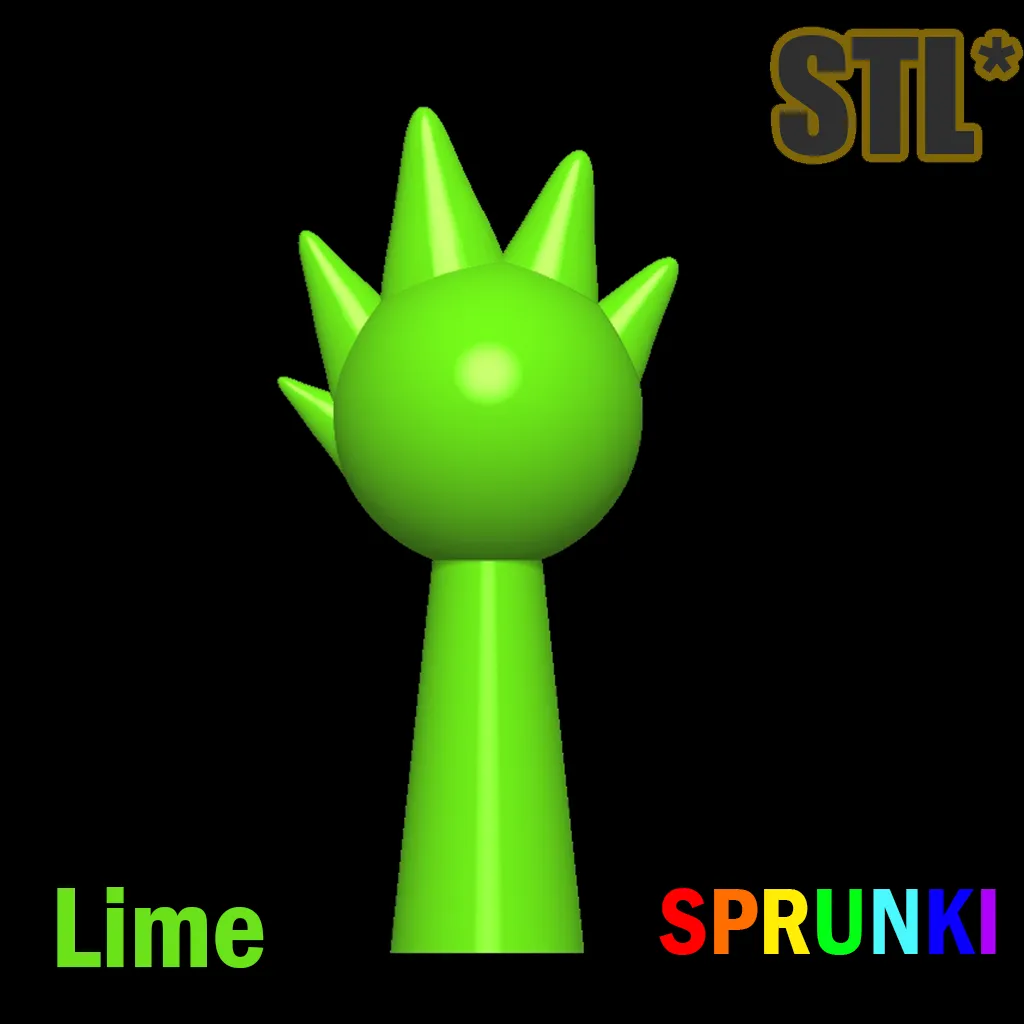 Sprunki Incredibox OWAKCX Lime STL 3D Character Fanart