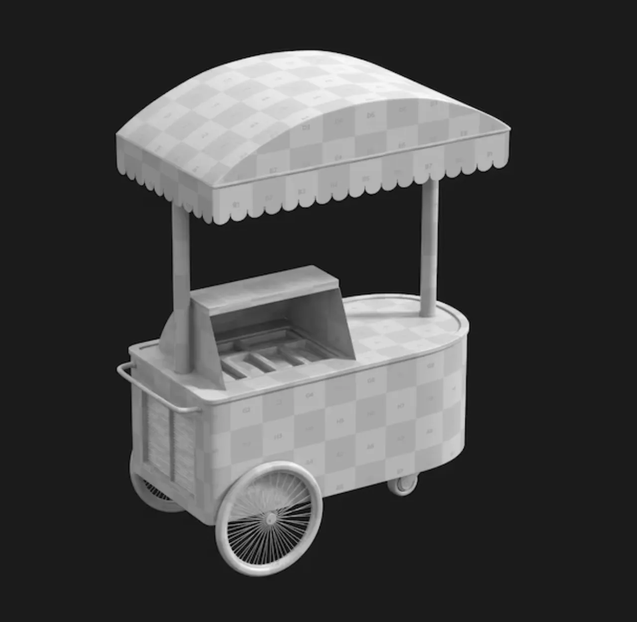 Food Cart, Ice Cream, Hot Dog Stand, Vintage