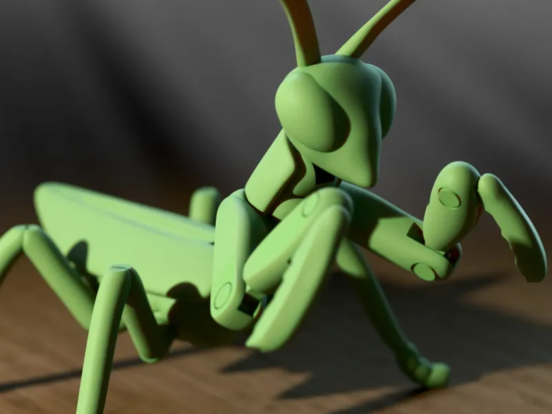 Articulated Praying Mantis Sculpture – 3D Printable Insect M
