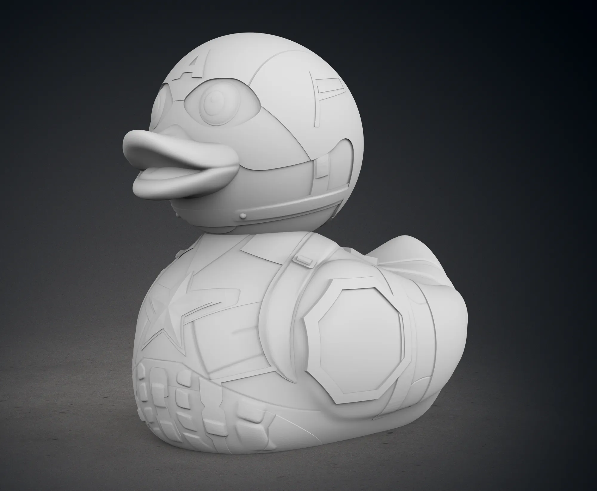 Cute Captain America Rubber Duck