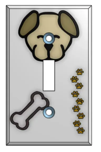 dog tongue switch plate