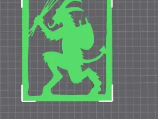 Christmas Krampus stencil