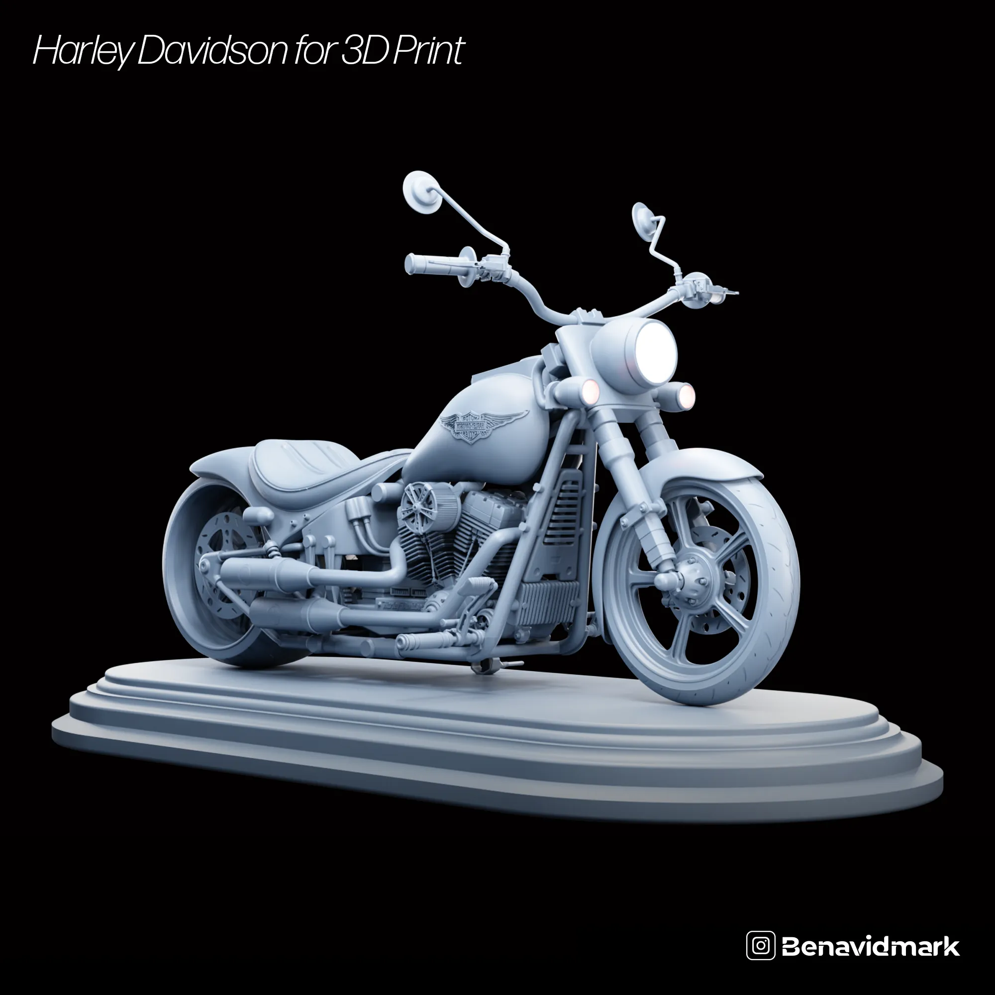 Motorcycle 3d print / Harley Davidson 3D Model for 3D Print