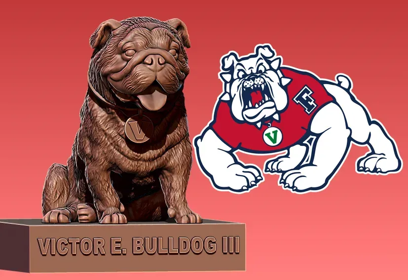 NCAA - Fresno State Bulldogs MASCOT STATUE - 3D PRINT