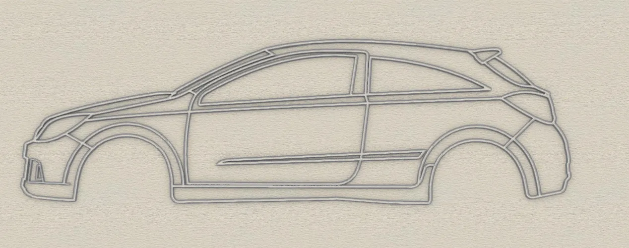 Opel Astra H OPC 3D Silhouette