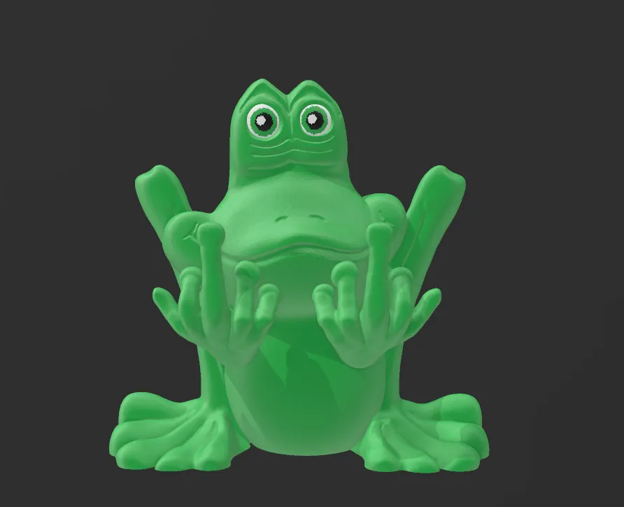 cute middle finger frog