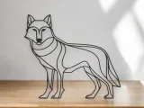 Wolf Line Art - Desktop Line Art-0