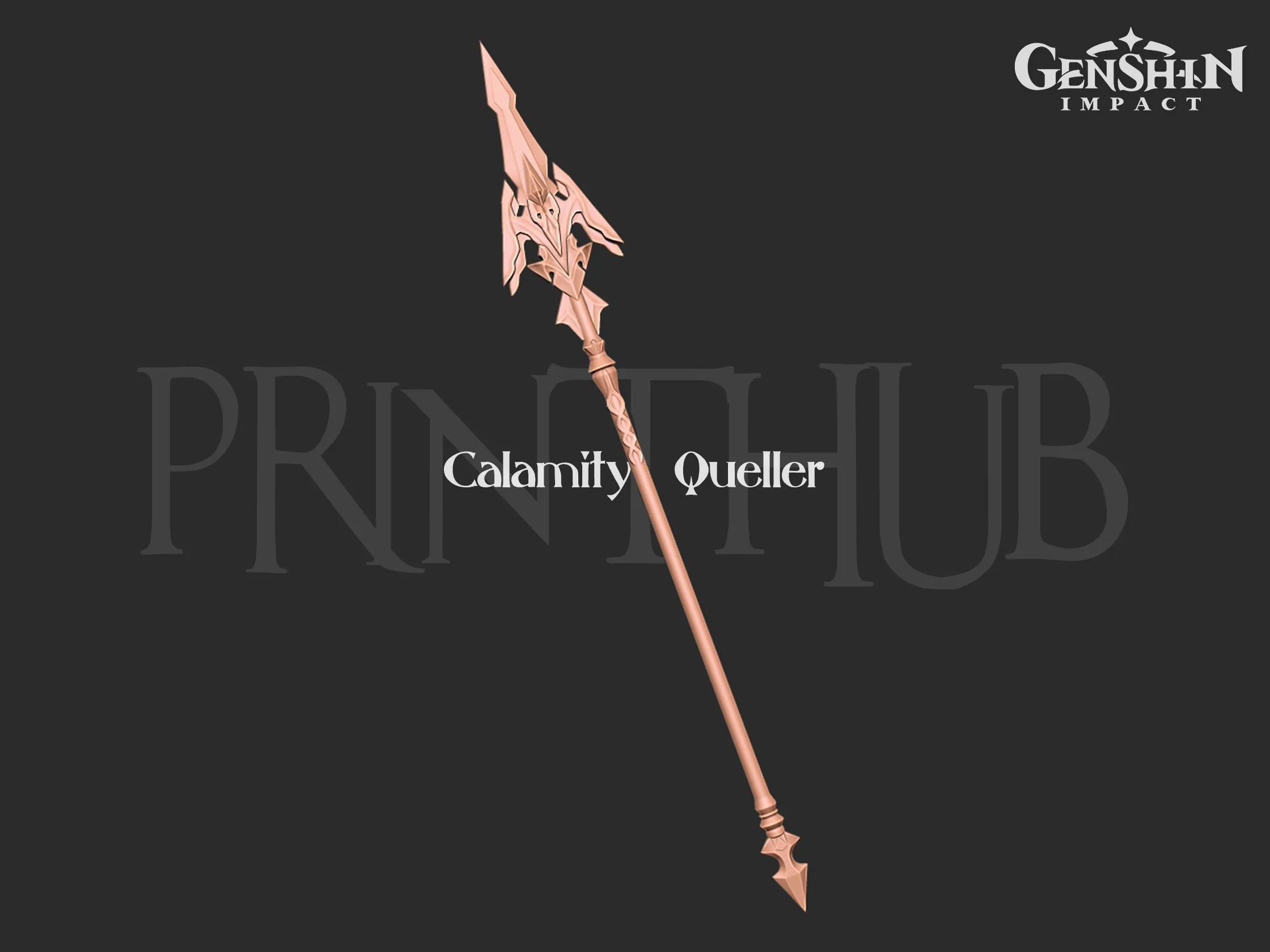 Genshin impact Calamity Queller Weapon 3d print model