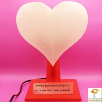 Retro Heart Lamp with Customizable Text-4