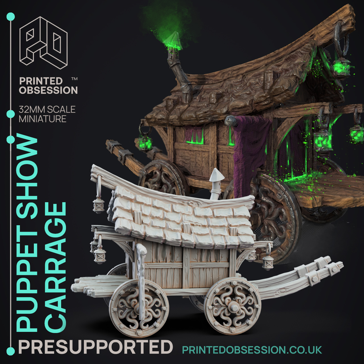 Caravan - Puppet Master's Show - PRESUPPORTED - 32mm scale
