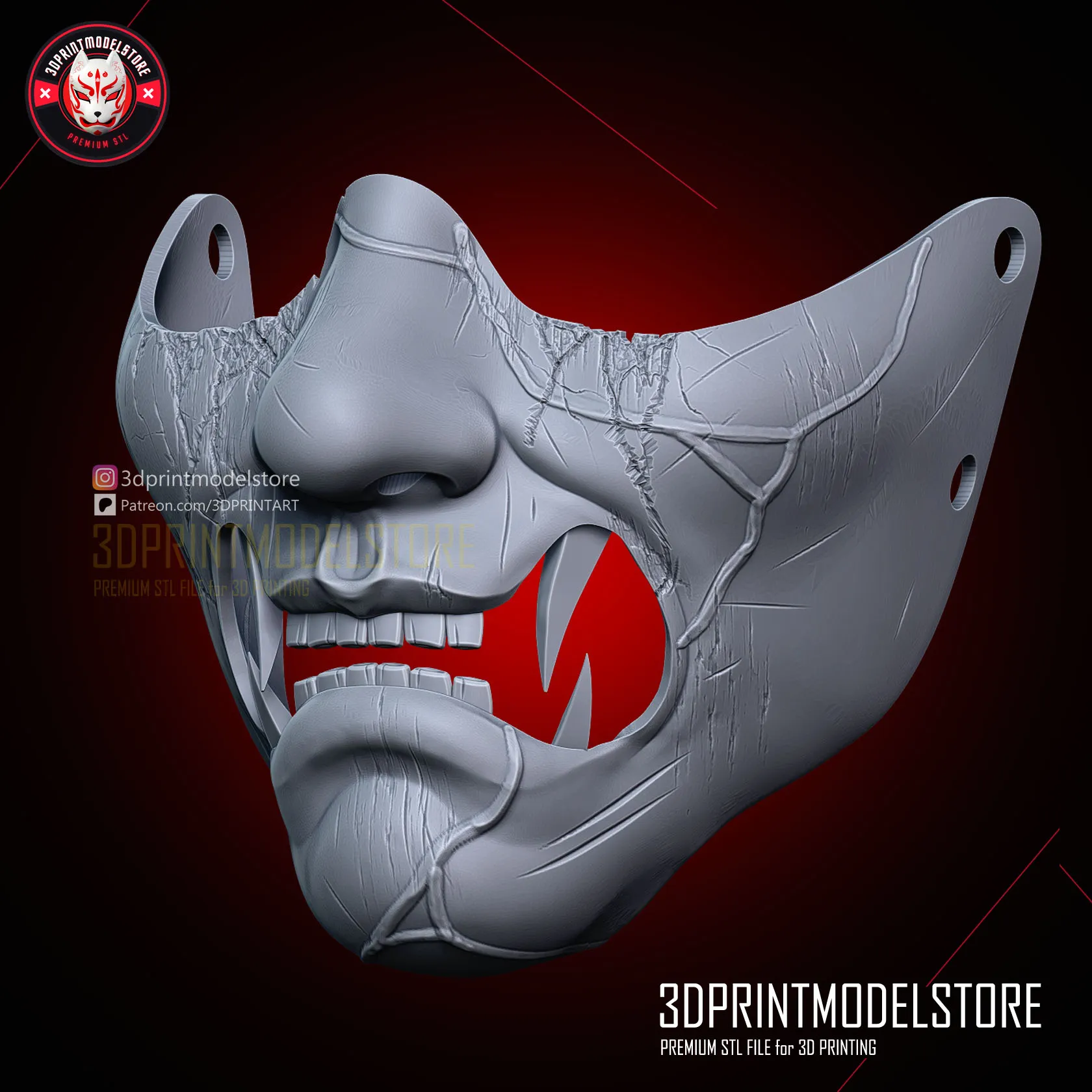 Ghost of Yotei Atsu Mask - Man Version - Oni Samurai Cosplay