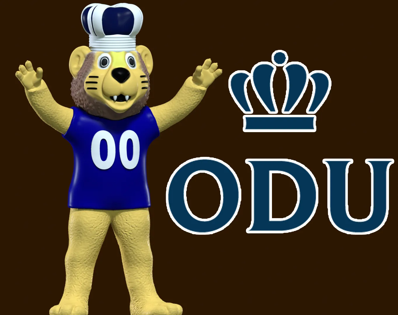 NCAA - Big Blue mascot - Old Dominion University - 3d print