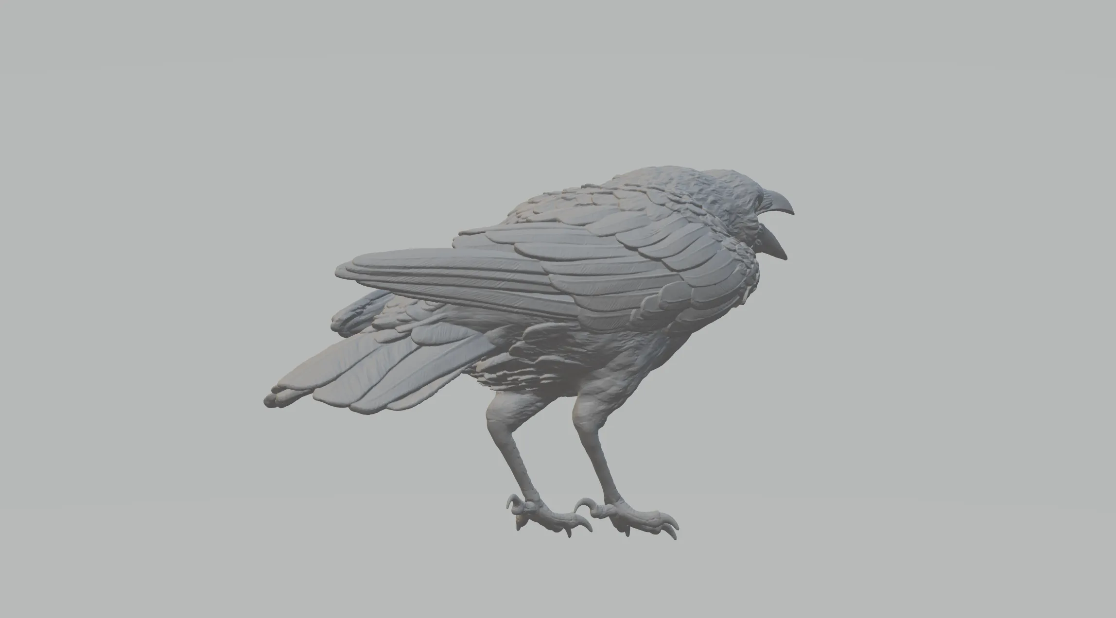 Crow 3D Model raven 3D print model