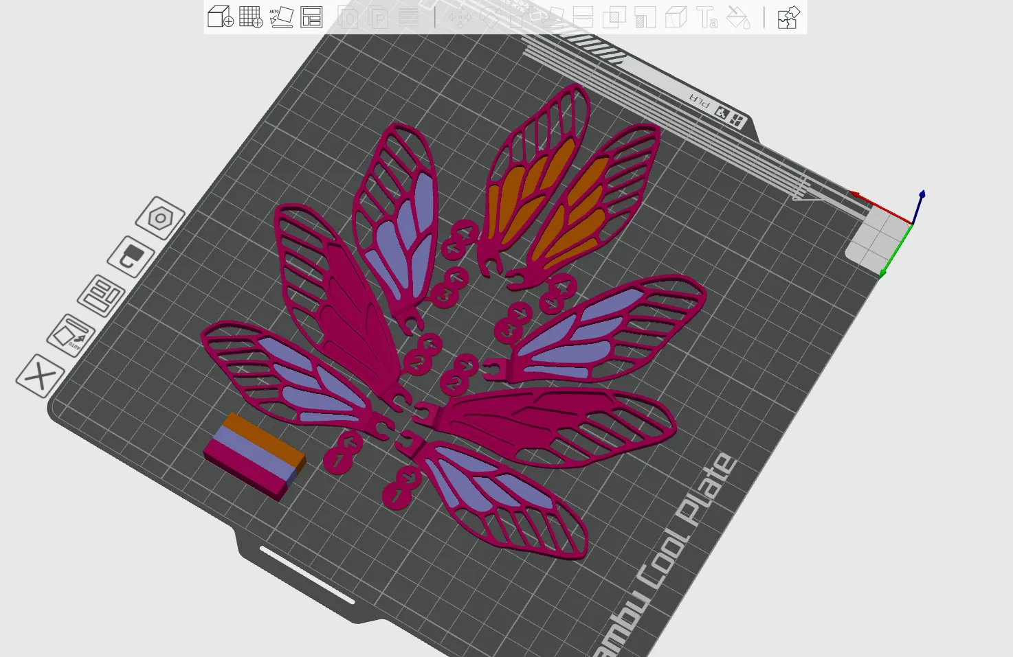 Aurora Winged Moth (stl/3mf files)