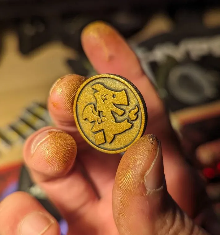 Custom Flamecraft Coin - Board Game Accessory