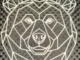 Bear for wall WallArt Low poly-2