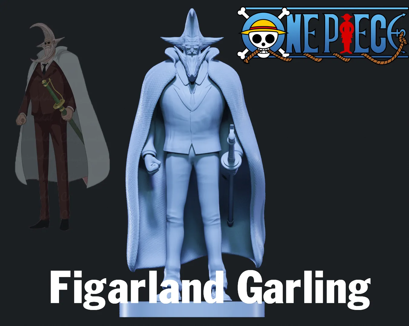 Figarland Garling - Five elder - ONE PIECE - 3D PRINT