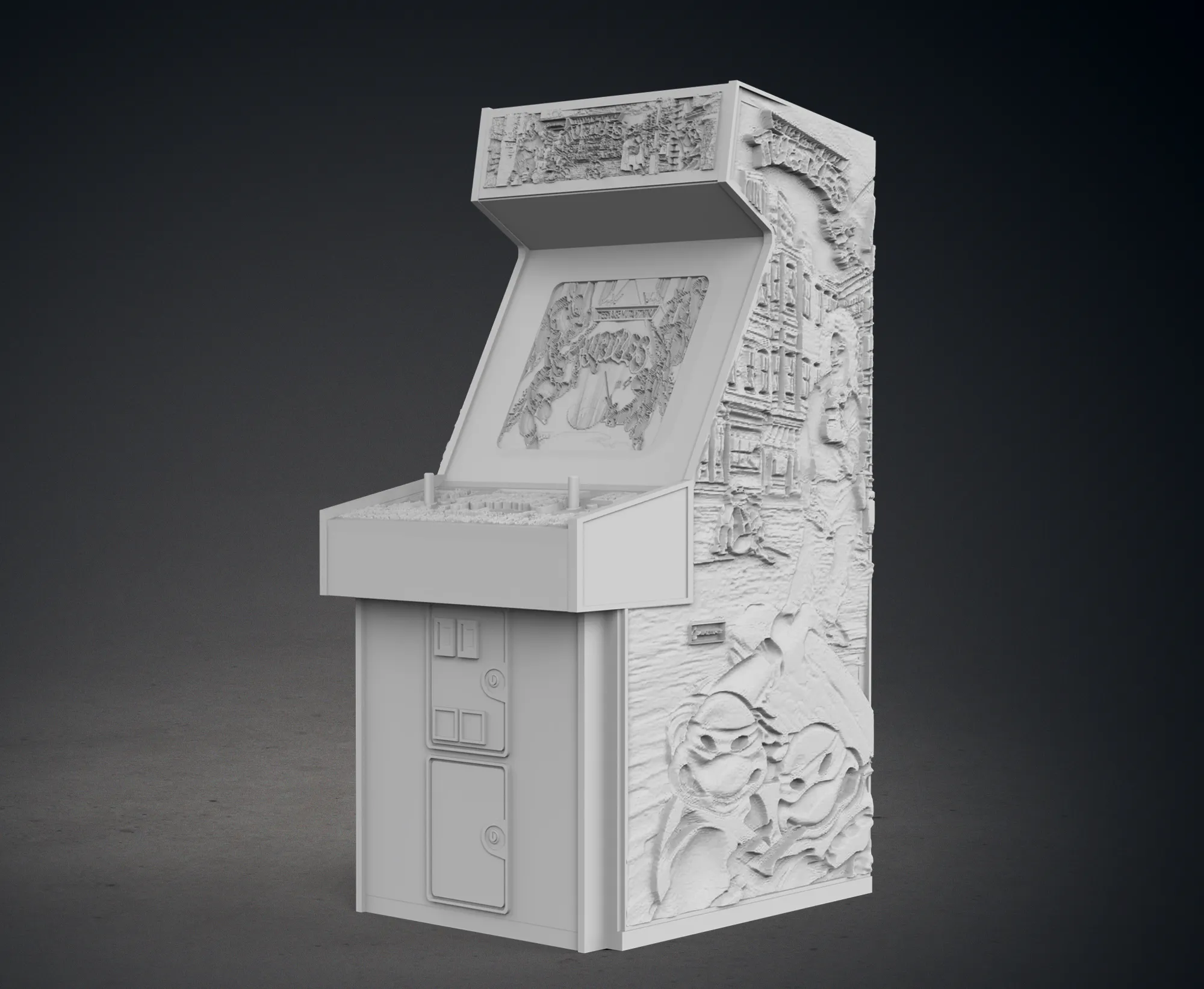 TMNT 1989 Arcade Cabinet with Lithophane