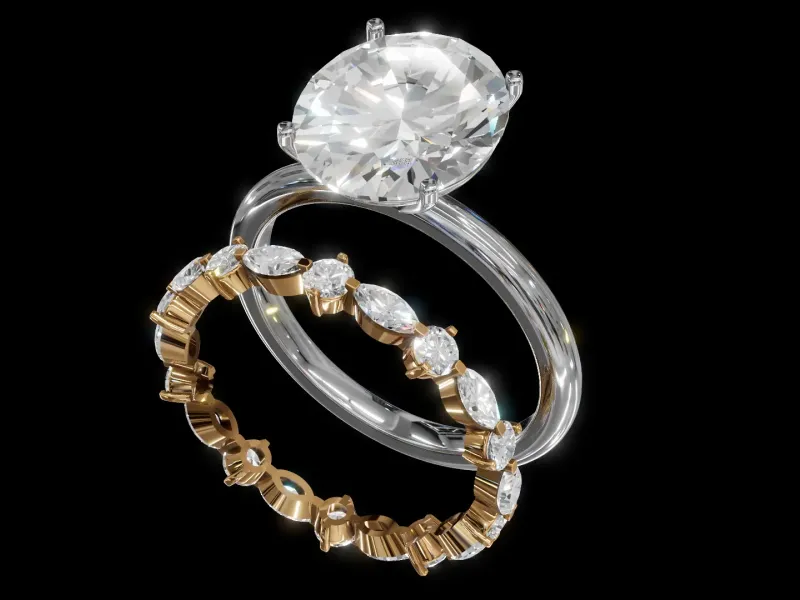 Oval Engagement Rings Eternity band