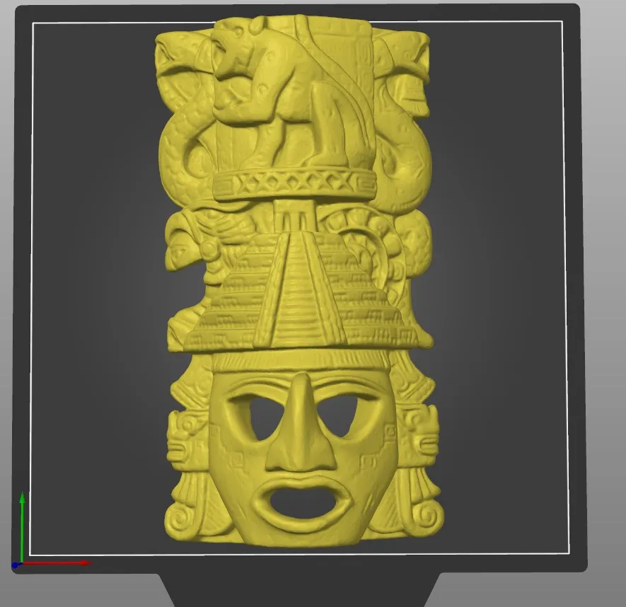 mayan aztek folk mask