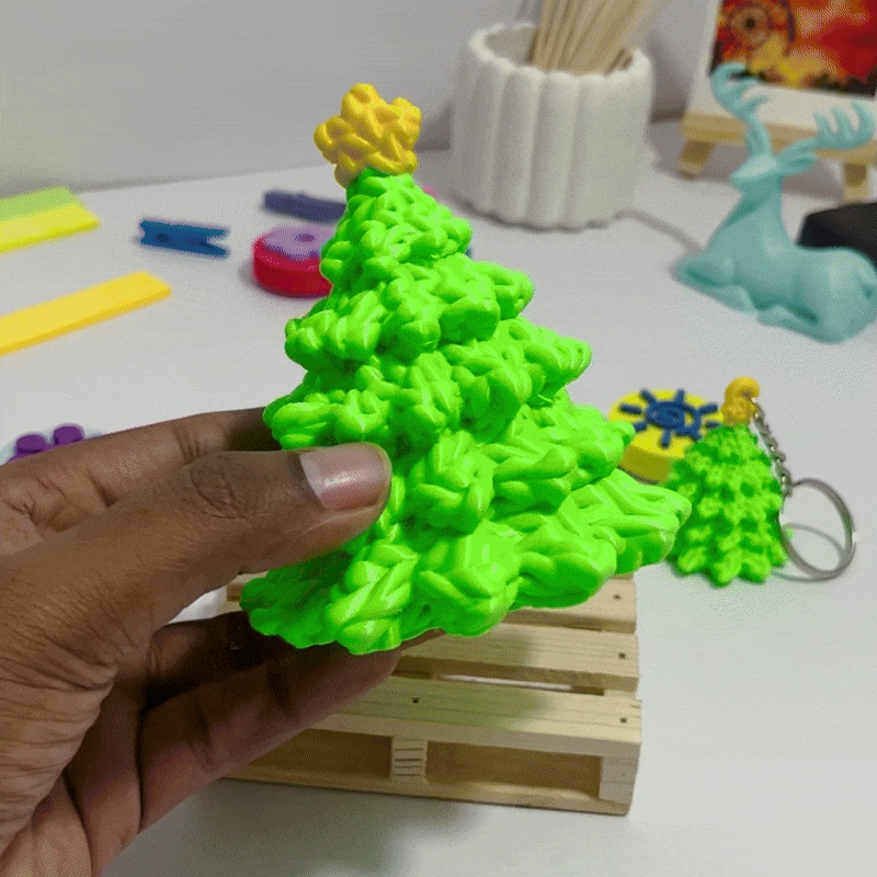 🎄Knitted Christmas Tree - Ornament - Keyring - Decor Crochet-3