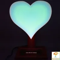 Retro Heart Lamp with Customizable Text-3