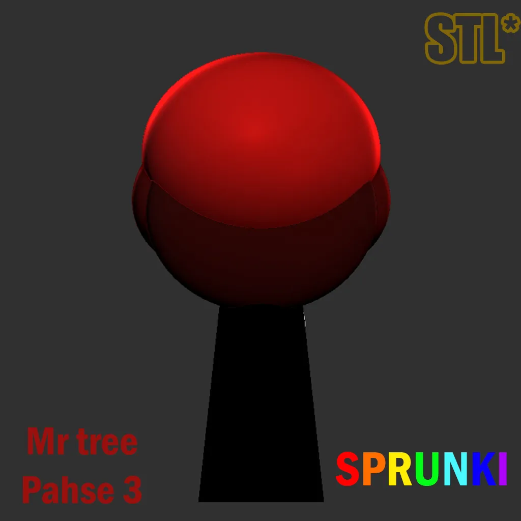 Sprunki Incredibox Mr. Tree Phase 3 STL 3D Character Fanart