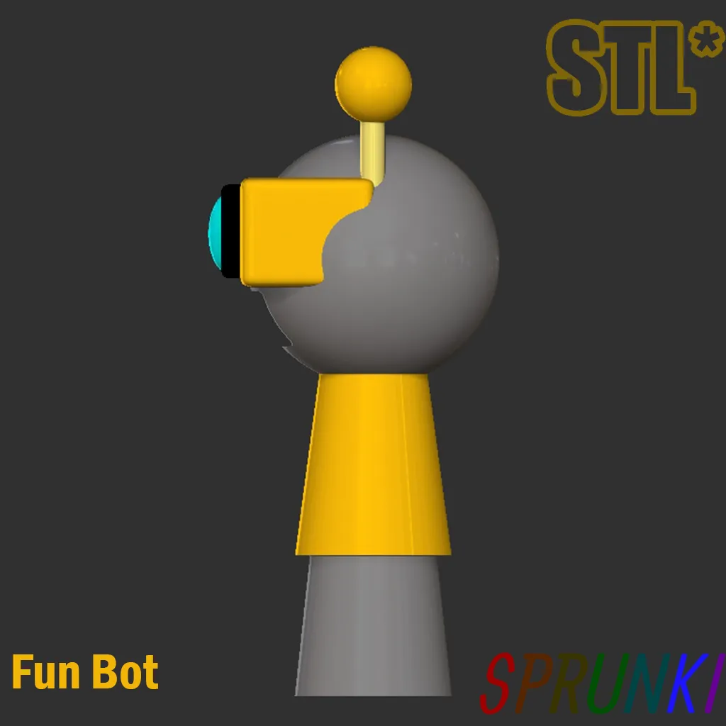Sprunki Incredibox Fun Bot STL 3D Character Fanart