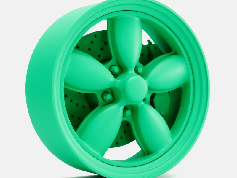 1/24 Scale, 15x6 Daisy Wheel and Brake