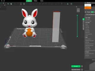 Funny Easter Bunny, for all kind of 3D printers, scalable