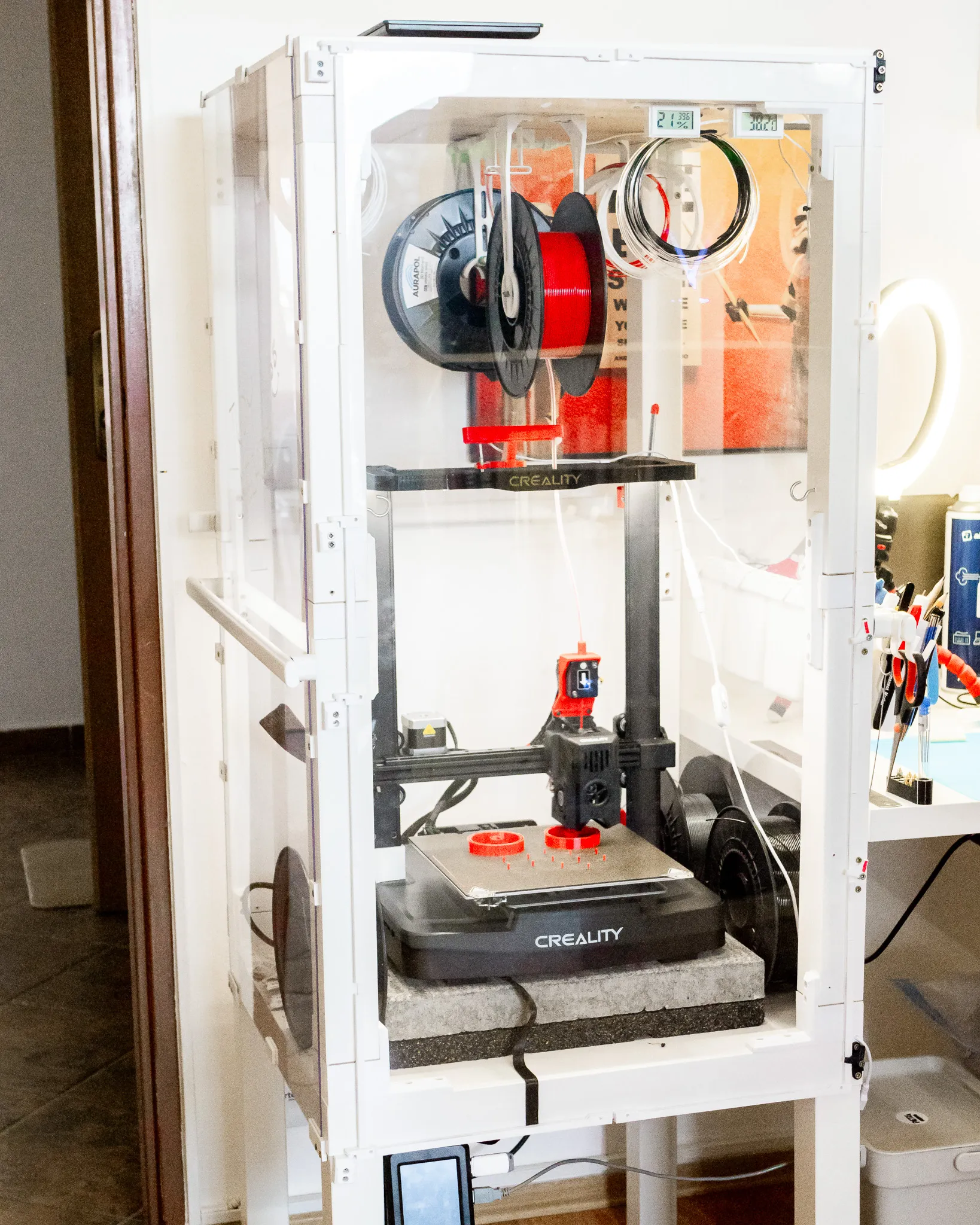 3D Printer Box with Passive Filament Drying from IKEA Lack