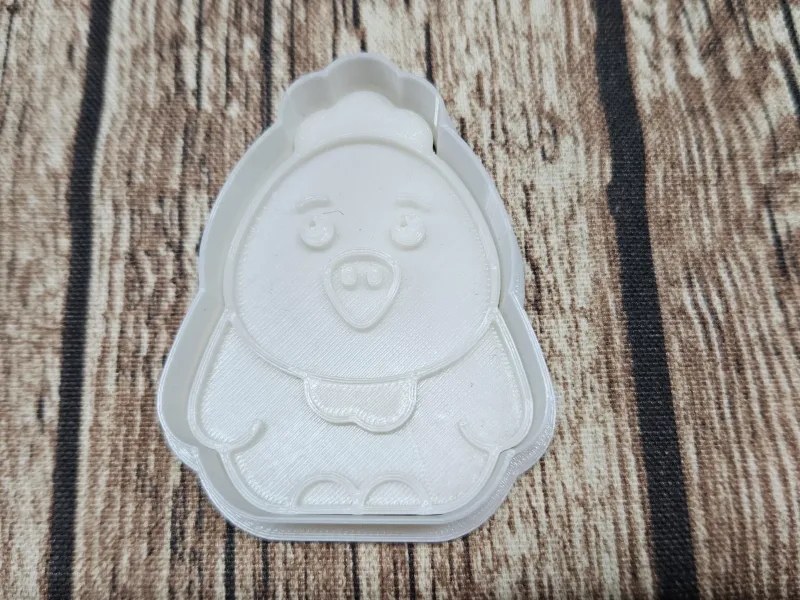 cookie cutter chicken - cutter and stamp